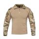 Long Sleeve Military T Shirts All Weather Defense Multi Pockets Without Limiting Motion