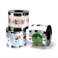 98mm 70 To 80micron Milk Tea Sealer Film Roll Paper Cup Custom Printed