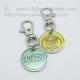 Supermarket shopping cart chip, enamel trolley token coin keychains China factory