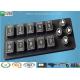 White Print 50 Degree Silicone Rubber Keypad Laser Engraved Non Removable