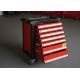 Heavy Duty Red & Black Mechanic Tool Cabinet , Rolling Tool Cabinet Rust Protection
