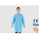 Breathable Disposable Visitor Coats With Front Snap Button Closure
