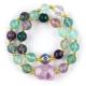 Handmade Gemstone Beaded Bracelet Natural Colored Fluorite Stone Bracelet