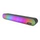 Bluetooth 5.3 Dual 5W Speakers ABS+iron Mesh Material 1200mAh Battery RGB Lighting AUX/TF/FM/USB Inputs Hands-free Calling