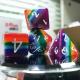 7 Layer Rainbow Handmade Resin Dice Crusson And Dungeon DND#RPG