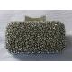 Women Black Beaded Rhinestone Evening Bags Sparkly For Webbing Party