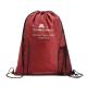 Custom Printed 190T Nylon Red Gym Drawstring Packaging Bags