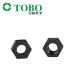 Plastic nylon hex nut Metric insulated black and white nylon nut used for fixing PC board