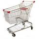Heavy Duty Supermarket Carts Wire Unfolding Shopping Baskets On Wheels