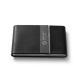 Portable Imitation Black PU Leather Aluminium Card Wallet Name Card Stand