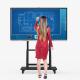 Digital 75 Inch Smart Board , 4k Interactive Whiteboard Frosted Glass Material