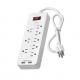 8 outlet Power Strip and Extension Socket With 15A Circuit Breaker Surger Protector 2USB