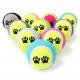 Pet Dog Cat Footprint Pattern Tennis Ball Toys