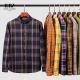 Men's 100% Cotton Plaid Button Collar Shirts Versatile Cardigan Tops for Any Occasion