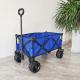 Camping Large Space Folding Beach Wagon Cart with Adjustable Handle Wide Wheels