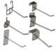 Retail Metal Display Hanging Hooks Rack Double Wire Slotted Merchandise Hanging Strips