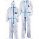 Full Body White Waterproof SMS Disposable Protective Clothing