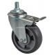 200kg Maximum Load Medium 4 Threaded Brake Caster with Long-Lasting PU Wheel 6444-76