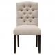 manufacture luxury dining chair  modern handle back dining chair hotel dining chair oak wood ,linen fabric