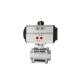 Y Type Ball Valve 3PC Pneumatic Actuated Stainless Steel Nominal Pressure Pn1.6MPa