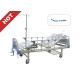 Popular Powder - coated Steel Manual adjustable hospital bed With Guardrail
