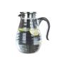 Handmade 1800ml Pyrex Juice Carafe With Lid , Handled Large Glass Pitcher