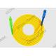 Yellow 3.0mm SC To SC Single Mode Fiber Optic Patch Cord