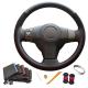 Custom Hand Stitch Leather and Suede Steering Wheel Cover for Toyota Yaris Vios RAV4 Scion XB 2006 2007 2008 2009 2010 2011 2012