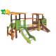 PE Board Wooden Playground Slide Security Oriented High Strength For Outdoor