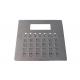 IP66 Customized 24 Keys Top Panel Mounting illuminated metal stainless steel keypad