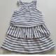 Knitted White And Black 2 Years Baby Girl Cotton Dress Yarn Dyed Three Layers