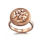 18K Rose Gold Daimonds Fastener Shape Wedding Ring for Women Gift  (GDR006)