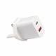 1A+1C USB Travel Charger Quick Charge Type C Fast 30W Wall UK Qc Charging