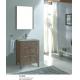 60cm Wide Floor Mounted Bathroom Cabinets Wood Grain Color With Marble Countertop