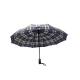 Check Pattern Three Folding Umbrella Auto Open Close For Men