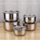 Low Moq 3 Pcs 5 Pcs Kitchen Stainless Steel 410 Soup Stock Pot Set Large Capacity Cookware Set