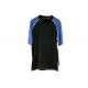 Blue Lycra Rash Guard Shirt Surfing Sportswear Upf 50+ For Uv Protection