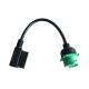 Green Deutsch 9-Pin J1939 Male to Right Angle OBD2 OBDII Male CAN Bus Cable