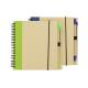 Wooden color Surface Hardback Spiral Bound Notebook With Pen Elastic