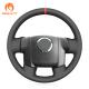 Red Color Hand Sewing Faux Leather Steering Wheel Cover for ISUZU DMAX D-MAX 2007-2011