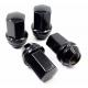 Replacement Black Wheel Lug Nuts 1.80 Inch Length Cold Forged High Strength