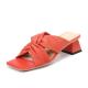 HZM021 Slippers Female Summer New Style Square Head Folds Personality All-Match Net Red Sandals And Slippers Outer Wear