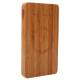 Wooden Bamboo Mobilepal Wireless Power Bank Laser Carve Logo Customizable 204g