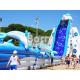 Blue Animal Giant Dolphin Inflatable Water Slide Adult Size Huge Inflatable Slides