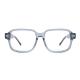 CNC Milling Square Acetate Material Glasses Gray Clear Lens Thick