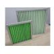 Green Pleated Panel Air Filters G1 G3 Efficiency Polyester Media Filter