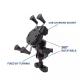 GPS 2.4A Aluminum ABS X Claw Motorcycle Phone Mount 0.6KG Weight