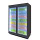 Remote Type Large Space Beverage Display Fridge With 2 3 4 5 Glass Doors