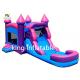 Girl Big Infltable Bounce House Dry Slide With CE Blower 5mL*4mW*3mH