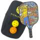 Aramid Honeycomb Pickleball Racquet Hard EVA 3k Carbon Pickleball Paddle Set